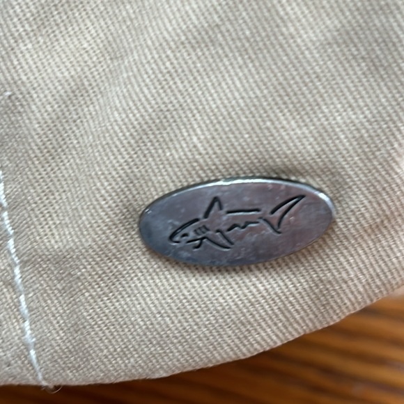 Greg Norman brand tan cap.  Velcro to adjust size in back.  Good condition. OS - Picture 4 of 8